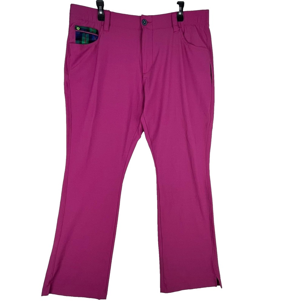 William Murray Golf Pants Men US 38 Pink Performance Stretch Trousers